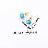 Handmade Fashion Gemstone Stainless Steel Bead Earrings Accessories for Autumn/Winter VH6205-6-1