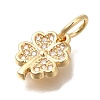 Brass Micro Pave Cubic Zirconia Pendants KK-Q001-12G-2