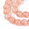 Transparent Half Spray Painted Glass Beads Strands LS-GLAA-Q110-02A-06-3