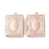 Rack Plating Brass Locket Pendants KK-F090-04RG-1