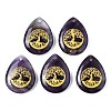 Natural Amethyst Pendants G-T122-71E-1