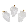 Raw Rough Natural Quartz Crystal Pendants G-G162-01G-03-1