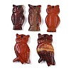 Natural Red Jasper Owl Carved Pendants G-C157-01A-1