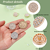 16Pcs 2 Colors 1-Hole Zinc Alloy Rhinestone Shank Buttons BUTT-GA0001-38-3
