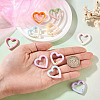 10Pcs 10 Colors Baking Paint Alloy Spring Gate Rings FIND-TA0009-95-7
