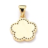 Brass Micro Pave Cubic Zirconia Pendants ZIRC-H120-02D-G-3