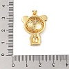 Brass Micro Pave Cubic Zirconia Pendants KK-E111-42G-01-3