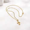 Stainless Steel Cross Pendant Cable Chain Necklaces for Women PW-WG067D3-01-4