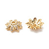 Brass Micro Pave Clear Cubic Zirconia Bead Caps LS-KK-G420-31G-2