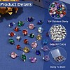 30Pcs 2 Styles Glass Cone Connector Charms STAS-YW0011-23-5
