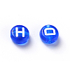 Transparent Blue Acrylic Beads TACR-YW0001-08B-4