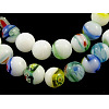 Handmade Millefiori Glass Beads Strands X-LK05Y-1