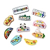 10Pcs 10 Styles Mood Social Battery Sliding Enamel Pins JEWB-CJ0001-52-8