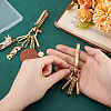 2Pcs Brass Heavy Duty Keychains with 4Pcs Snap Clasps FIND-PH0020-96-3