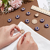10Pcs 1-Hole Brass Rhinestone Buttons BUTT-NB0001-94D-3