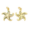 Brass Micro Pave Cubic Zirconia Pendants KK-P236-13G-1