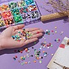 2400Pcs 15 Colors Handmade Polymer Clay Beads CLAY-YW0001-27A-9