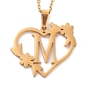 PVD Vacuum Plating 201 Stainless Steel Pendant Necklaces NJEW-R267-02M-G-1