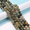 Natural Green Rutilated Quartz Beads Strands G-D481-11C-2