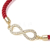Infinity Brass Micro Pave Clear Cubic Zirconia Link Bracelets BJEW-JB10646-02-3