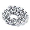Electroplated Glass Imitation Pearl Beads Strands BSHE-G035-01B-01-1-2