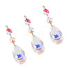 3Pcs Crystal Glass Hanging Sun Catcher AJEW-TADJ0001-08A-1