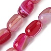 Natural Banded Agate/Striped Agate(Dyed & Heated) Beads Strands G-H324-01C-1