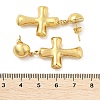 304 Stainless Steel Dangle Stud Earrings for Women EJEW-A125-43G-5