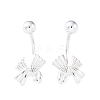 S999 Fine Silver Stud Earrings EJEW-F356-03S-2