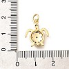 Brass Micro Pave Cubic Zirconia Pendants KK-Q040-02L-G-3