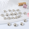 150Pcs 1-Hole Plating Acrylic Shank Buttons BUTT-CY0001-01P-3
