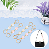 WADORN 2 Sets 2 Style Alloy Enamel Flower Link Bag Strap Extenders FIND-WR0006-31-6