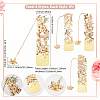 4Pcs 4 Styles Brass & Iron Enamel Bookmarks with Chain AJEW-SP0002-23B-2
