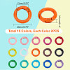 30Pcs 15 Colors Zinc Alloy Spring Gate Rings FIND-PH0006-47-5