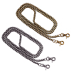 CHGCRAFT 2Pcs 2 Colors Iron Box Chains Bag Strap FIND-CA0002-30A-1