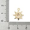 Brass Micro Pave Cubic Zirconia Charms KK-M326-20C-G-3