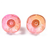 Transparent Spray Painted Glass Charms GLAA-N035-031-G03-3