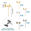 40Pcs 5 Colors Iron Chain Extender FIND-DC0005-80-2