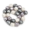 Electroplated Shell Pearl Beads Strands BSHE-H113-03B-2
