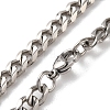 304 Stainless Steel Cuban Link Chain Necklaces for Men NJEW-B117-01D-P-1