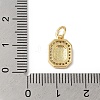 Real 18K Gold Plated Brass Micro Pave Clear Cubic Zirconia Pendants KK-L216-002G-A-3