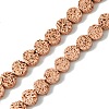 Electroplated Natural Lava Rock Beads Strands G-I360-M01-03-1