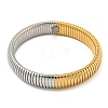 304 Stainless Steel Flat Snake Chain Bracelet BJEW-B076-01PG-2