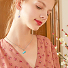 84Pcs 7 Colors Natural & Synthetic Mixed Stone Nuggets Pendants PALLOY-FH00144-6