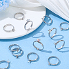 32Pcs 4 Styles 304 Stainless Steel Cuff Ring Components STAS-UN0064-46-2