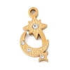 304 Stainless Steel Rhinestone Pendants RB-CBAB4B7-01H-G-1