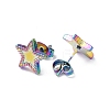 Ion Plating(IP) 304 Stainless Steel Stud Earring for Women EJEW-I285-16MC-2