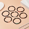 7Pcs 7 Style Natural & Synthetic Mixed Gemstone & Alloy Beaded Stretch Bracelets Set for Women BJEW-JB09262-6