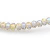 Full Rainbow Plated Faceted Rondelle  Glass Beads Strands GLAA-A024A-FR06-1