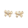 Brass Micro Pave Clear Cubic Zirconia Pendants KK-K351-46B-G-1